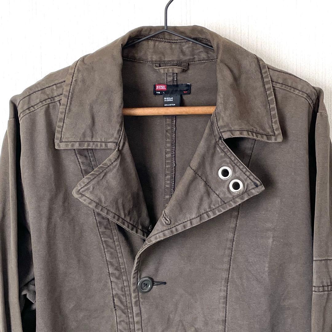 【大人気 早い者勝ち】DIESEL ディーゼル コート ブラウン L アウター