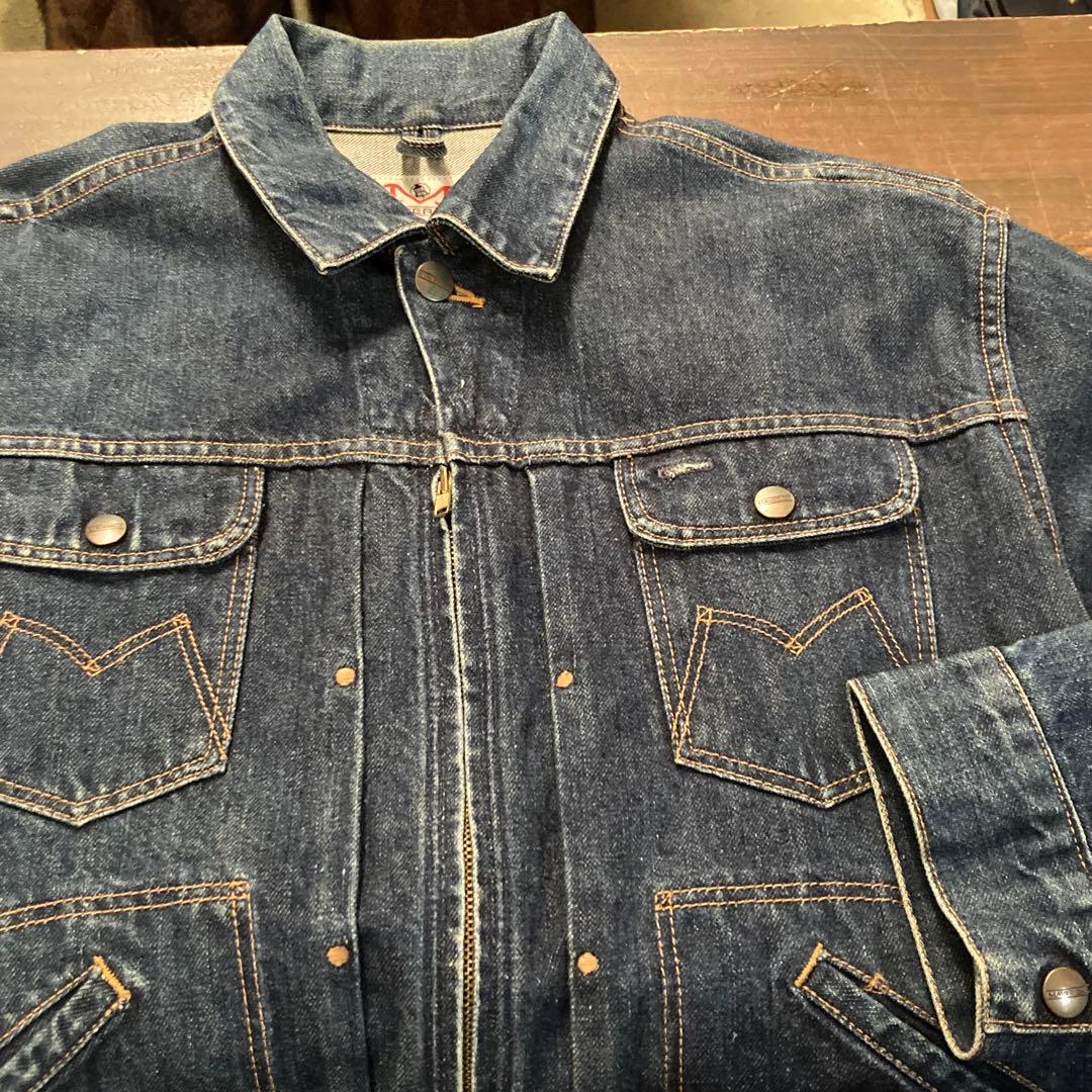 90s MAVERICK ジップ デニム ジャケット マーベリック 濃紺 L