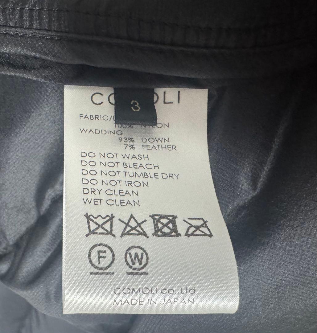 むっちゃんさん専用[最安値]comoli コモリ ダウンベスト SIZE3