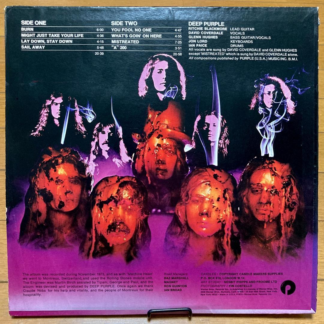 【盤面傷無し・再生確認済み】LPレコード　DEEP PURPLE／BURN　洋楽