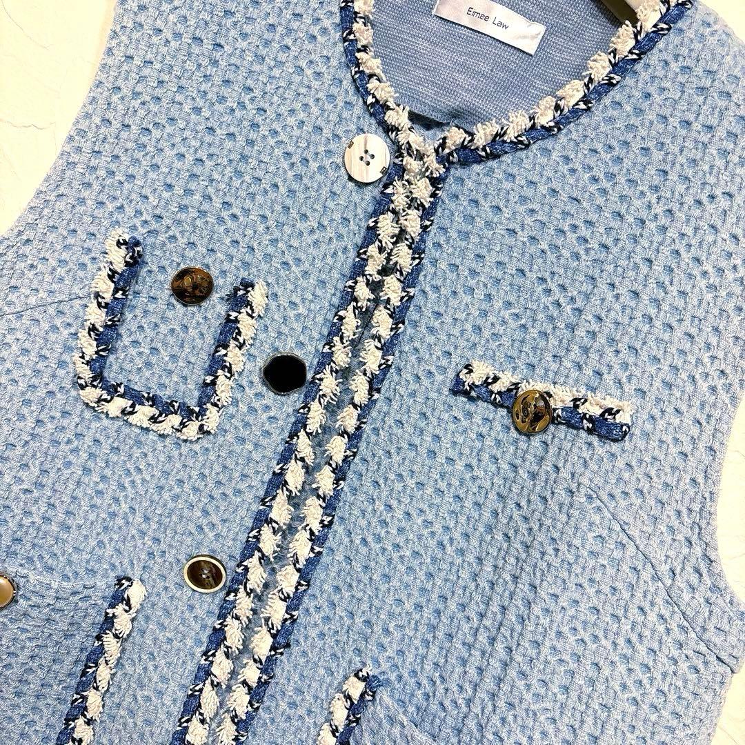 EimeeLaw エイミーロウ 18480円 ツィードベスト ボタン おしゃれ