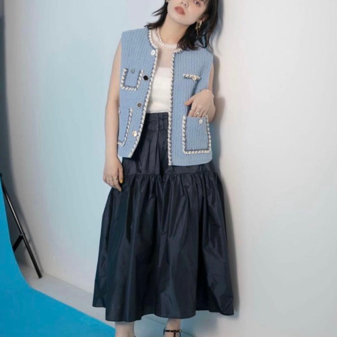 EimeeLaw エイミーロウ 18480円 ツィードベスト ボタン おしゃれ