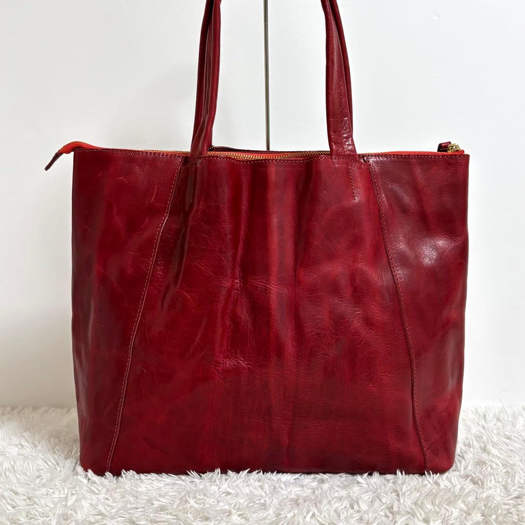 【美品】 Zeha ツェハ トートバッグ 肩掛け 姫路レザー A4可能