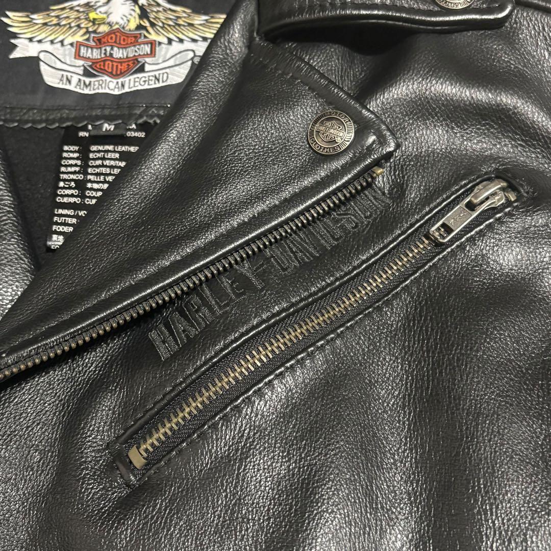 ライナー付き ハーレーダヴィッドソン　ダブルライダース　本革 レザージャケット