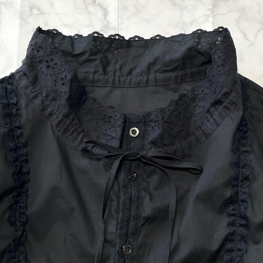 TORI-TO × BEAMS BOY レース & ギャザー ワンピース M 黒