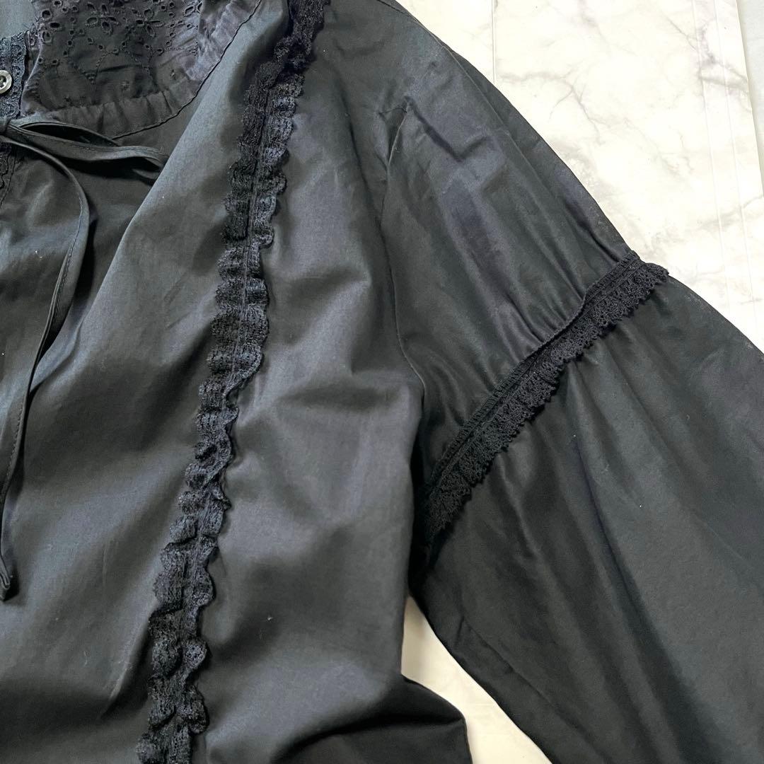 TORI-TO × BEAMS BOY レース & ギャザー ワンピース M 黒