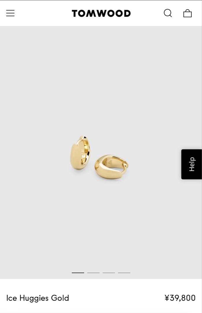 【TOM WOOD】トムウッド Ice Huggies Gold ピアス 片耳