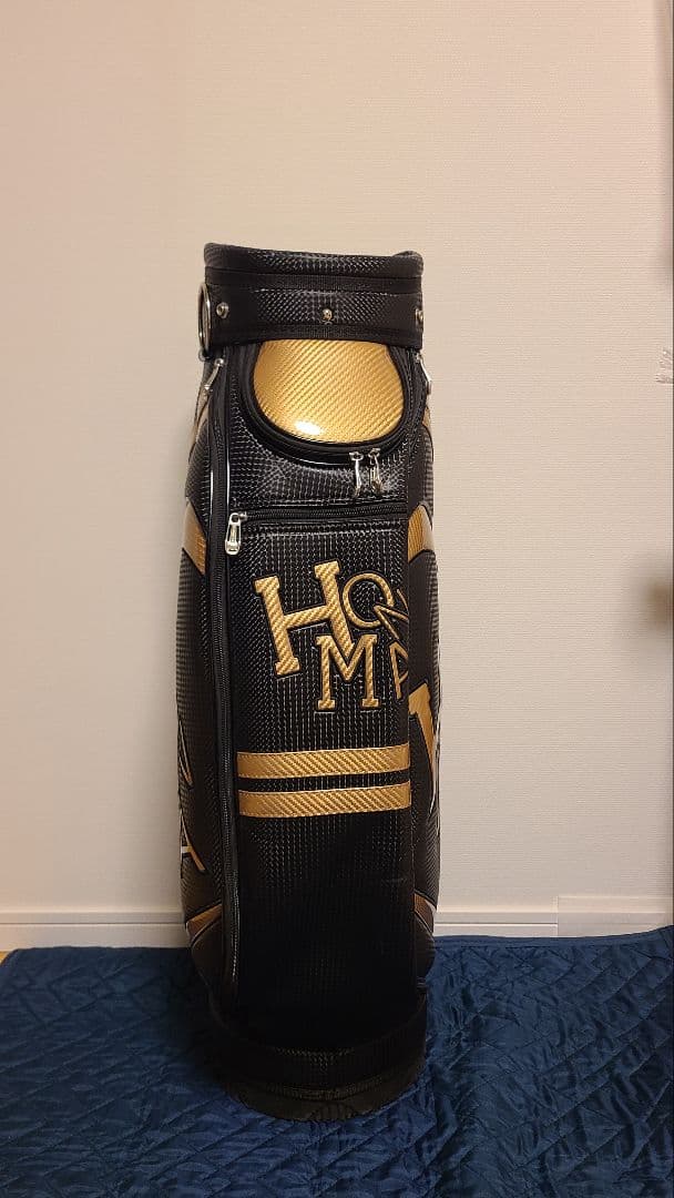 HONMA ゴルフバッグ 黒/金 ストライプデザイン