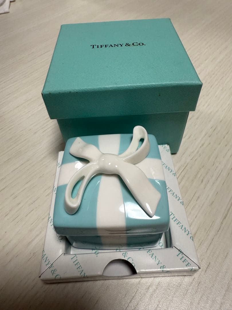 TIFFANY&CO. ティファニーミニブルーボウボックス 小物入れ