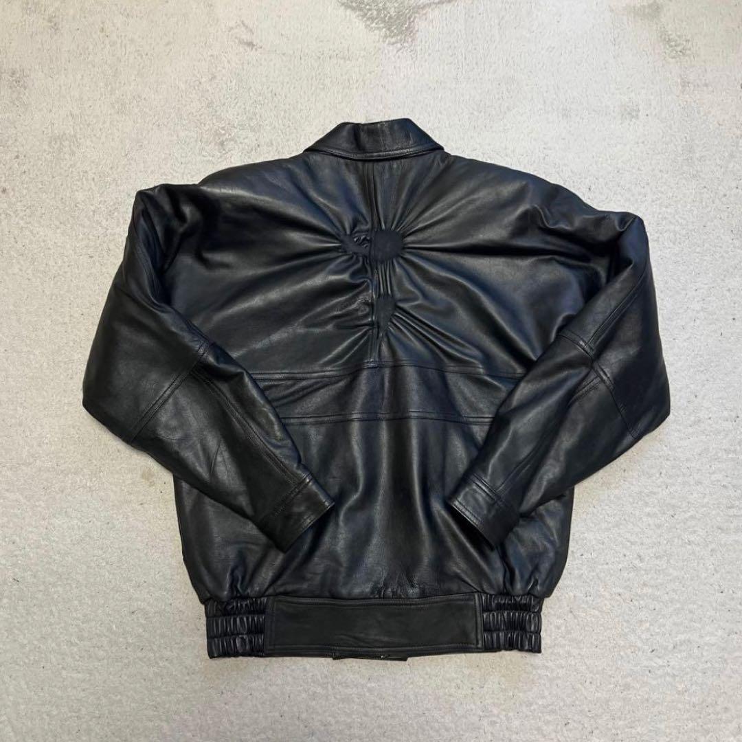 【極美品！】短丈90s vintage レザージャケット 牛革 L 深水光太