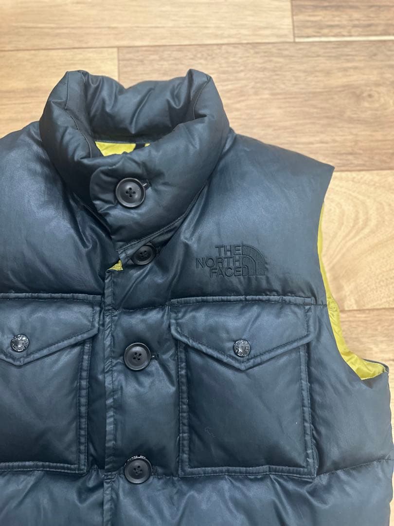 【希少】THE NORTH FACE ダウンベスト ブラック×イエロー S
