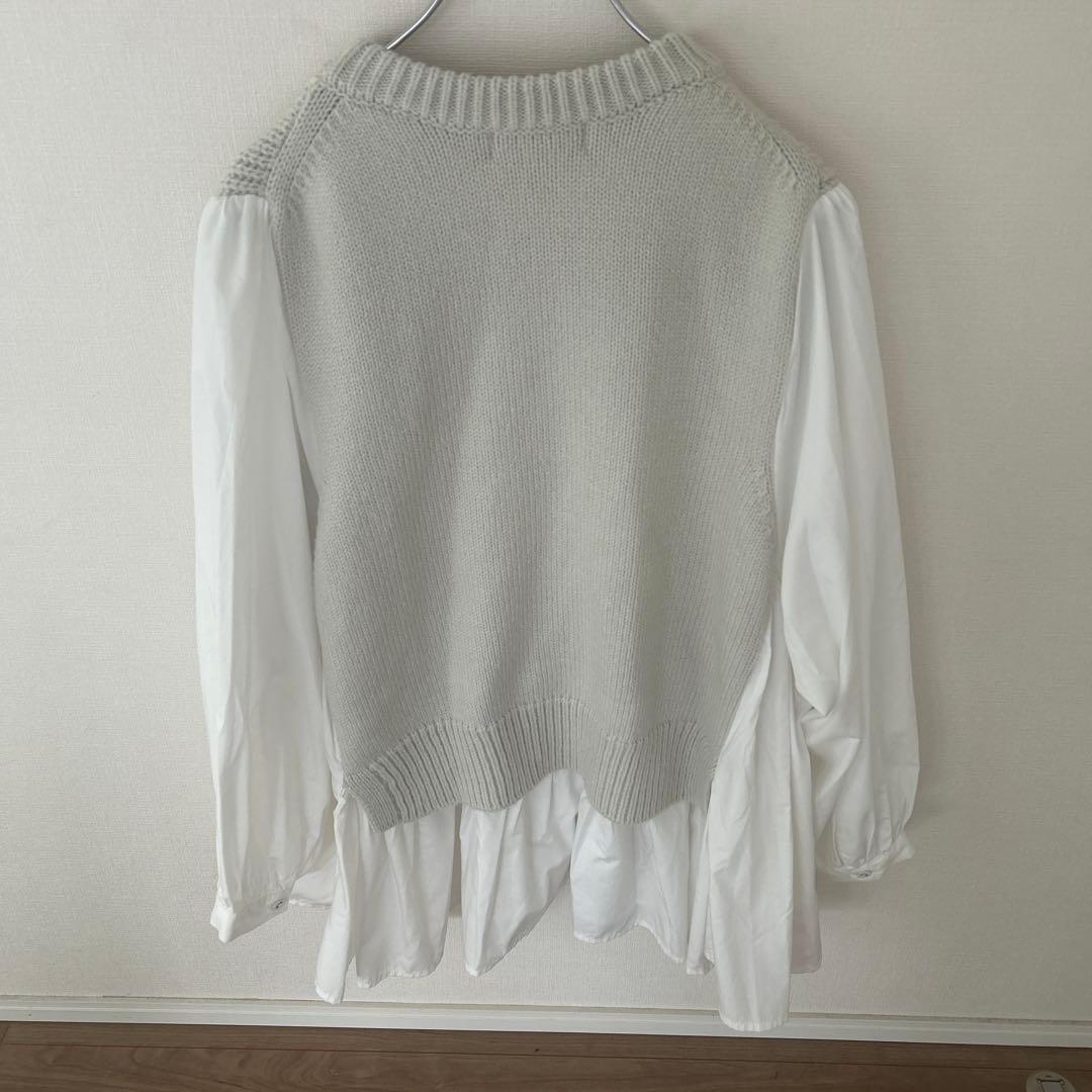 machatt フレアドッキングシャツニット　マチャット