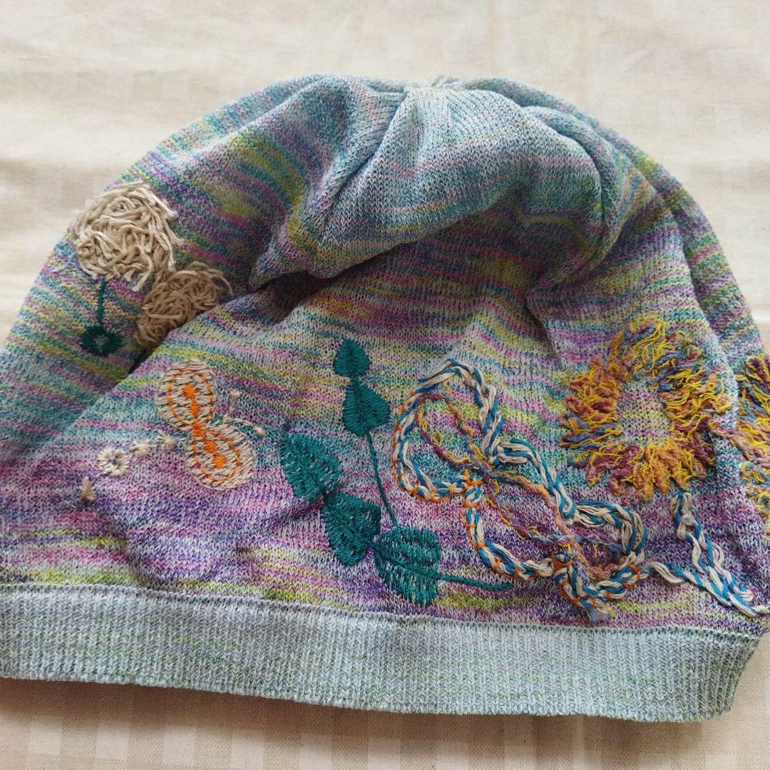 SALE佐藤繊維　Masaki kyoko 刺繍帽子　新品