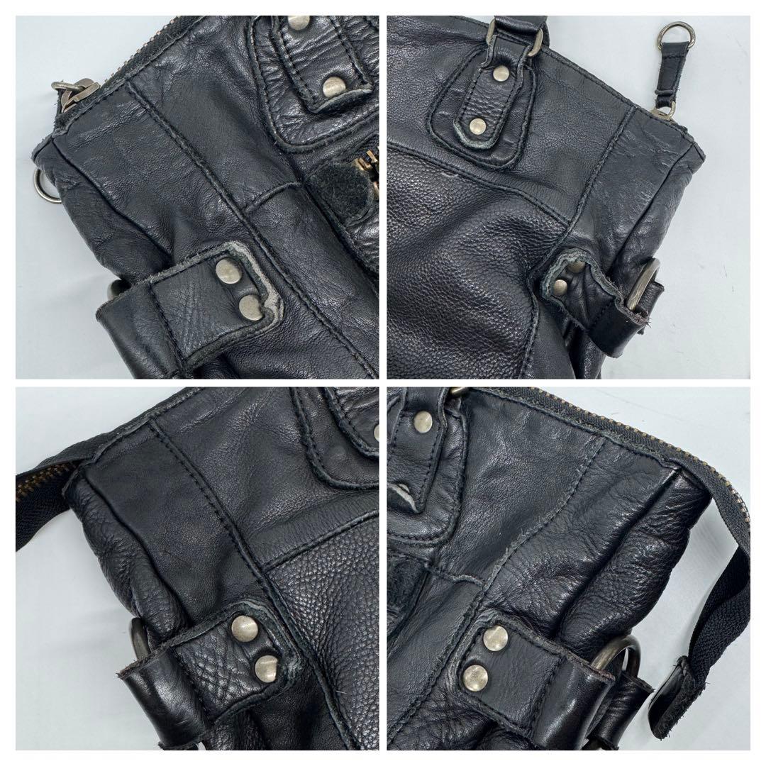 バッグ 00s studs leather handbag gimmick y2k