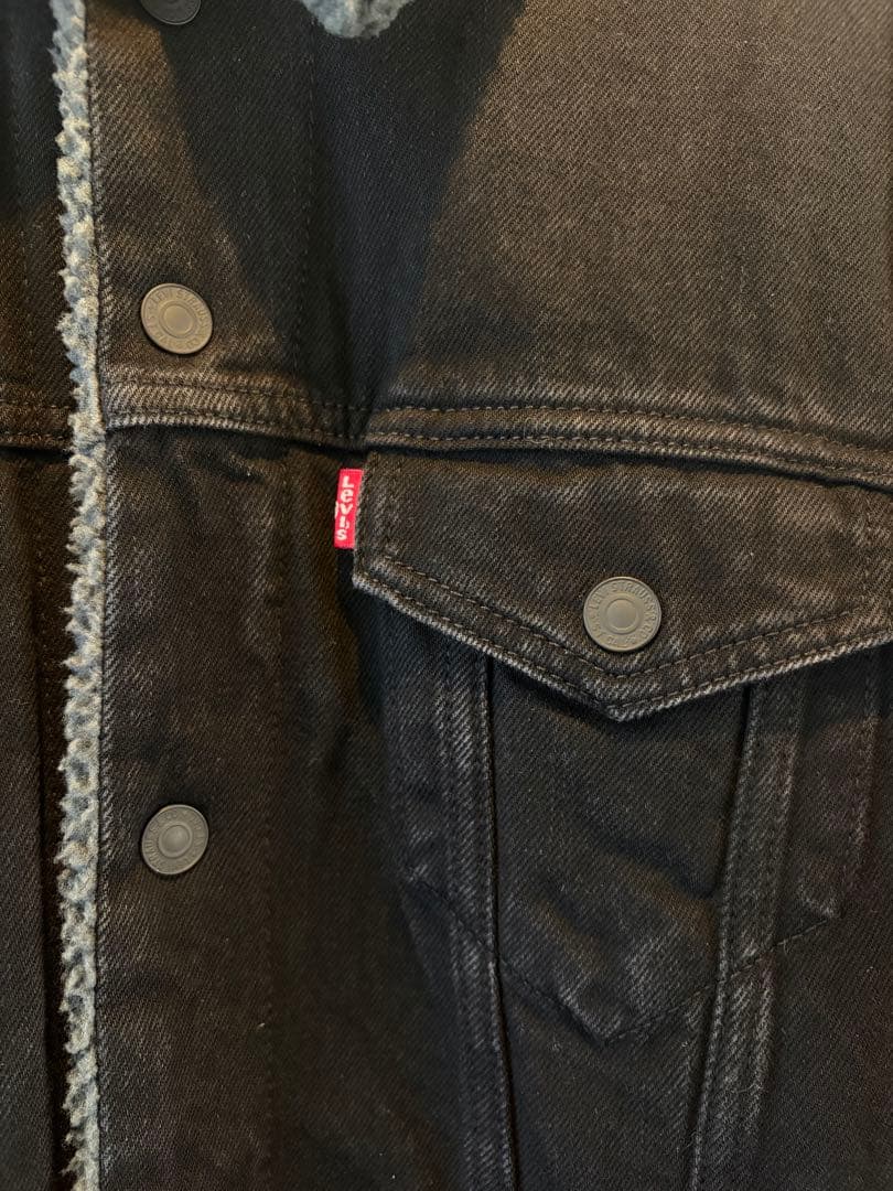 Levi's ボアブラックデニムジャケット 16365