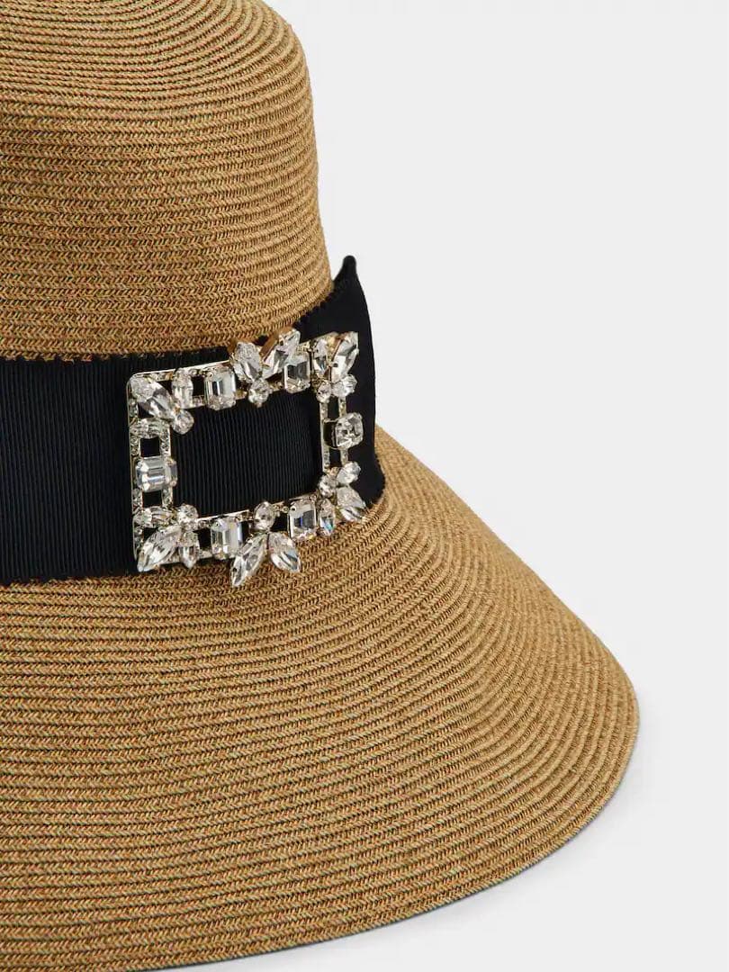 Roger vivier ブロッシュ ヴィヴィエ ラフィア ハット