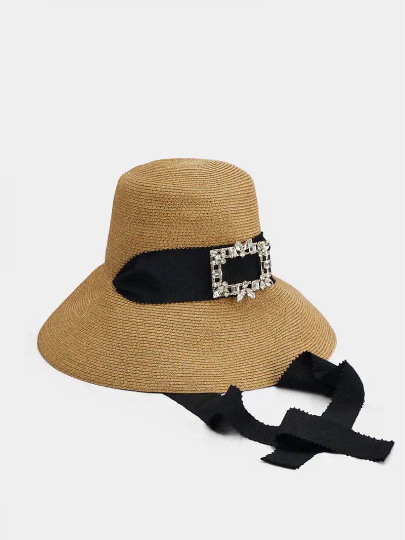Roger vivier ブロッシュ ヴィヴィエ ラフィア ハット