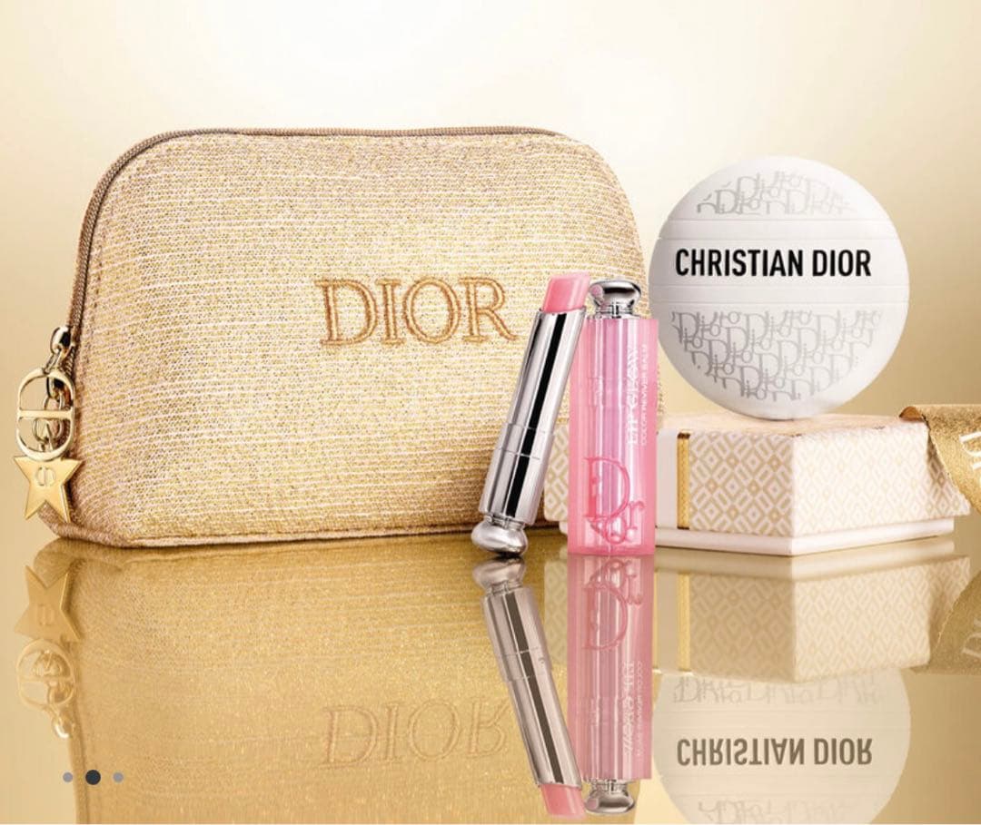 Dior グロス　ルボーム　リップ　巾着