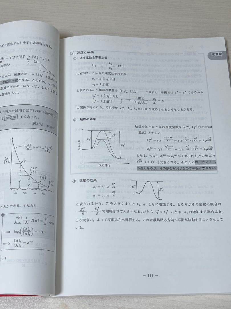 化学特講Ⅰ（演習問題の解説ノート、授業プリント付き)(理論化学)2024年夏期