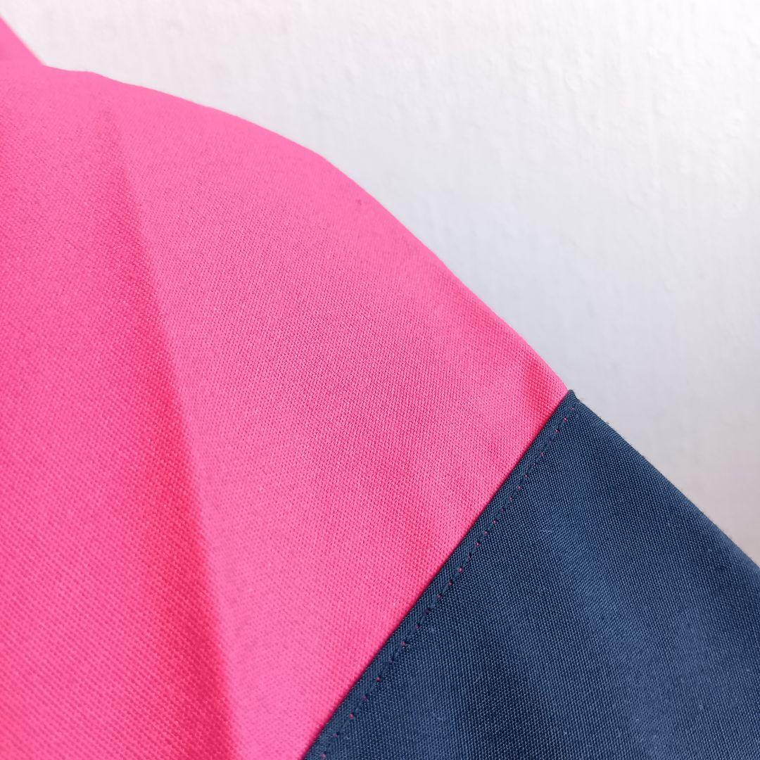 イヴサンローラン ロゴ刺繍エプロン バイカラー レッド ブラック