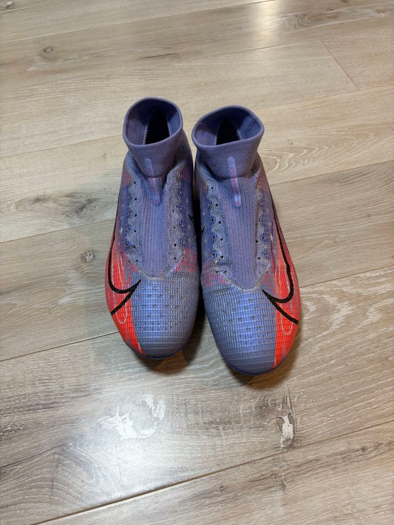 Nike サッカーシューズ ハイカット 紫/赤　マーキュリアル