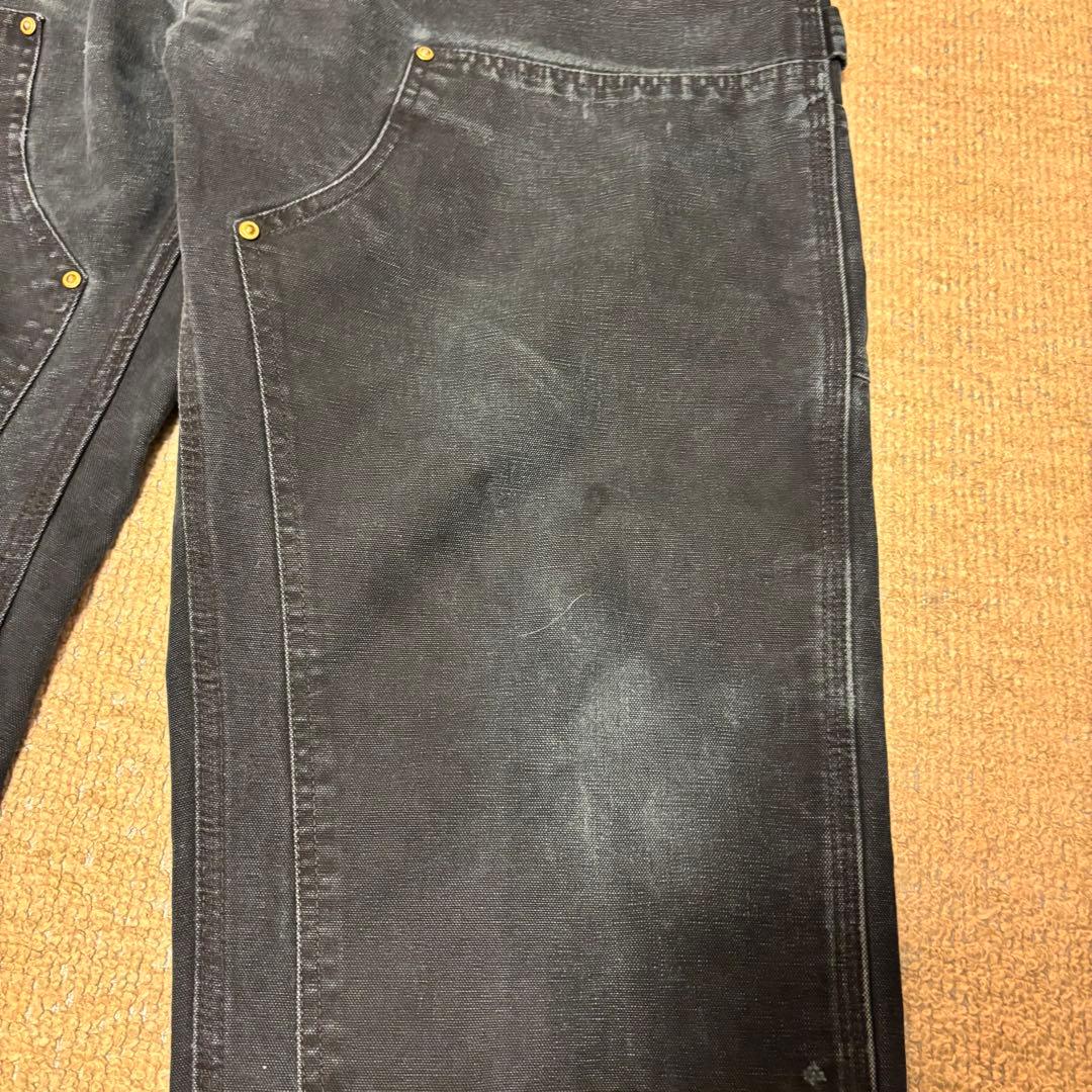Carhartt USA製 ダブルニー ブラック 40×30 BLK フェード