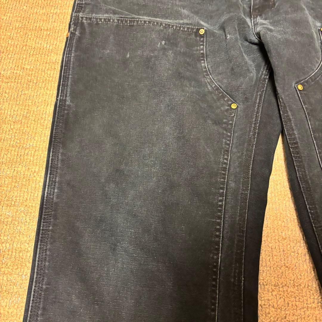 Carhartt USA製 ダブルニー ブラック 40×30 BLK フェード