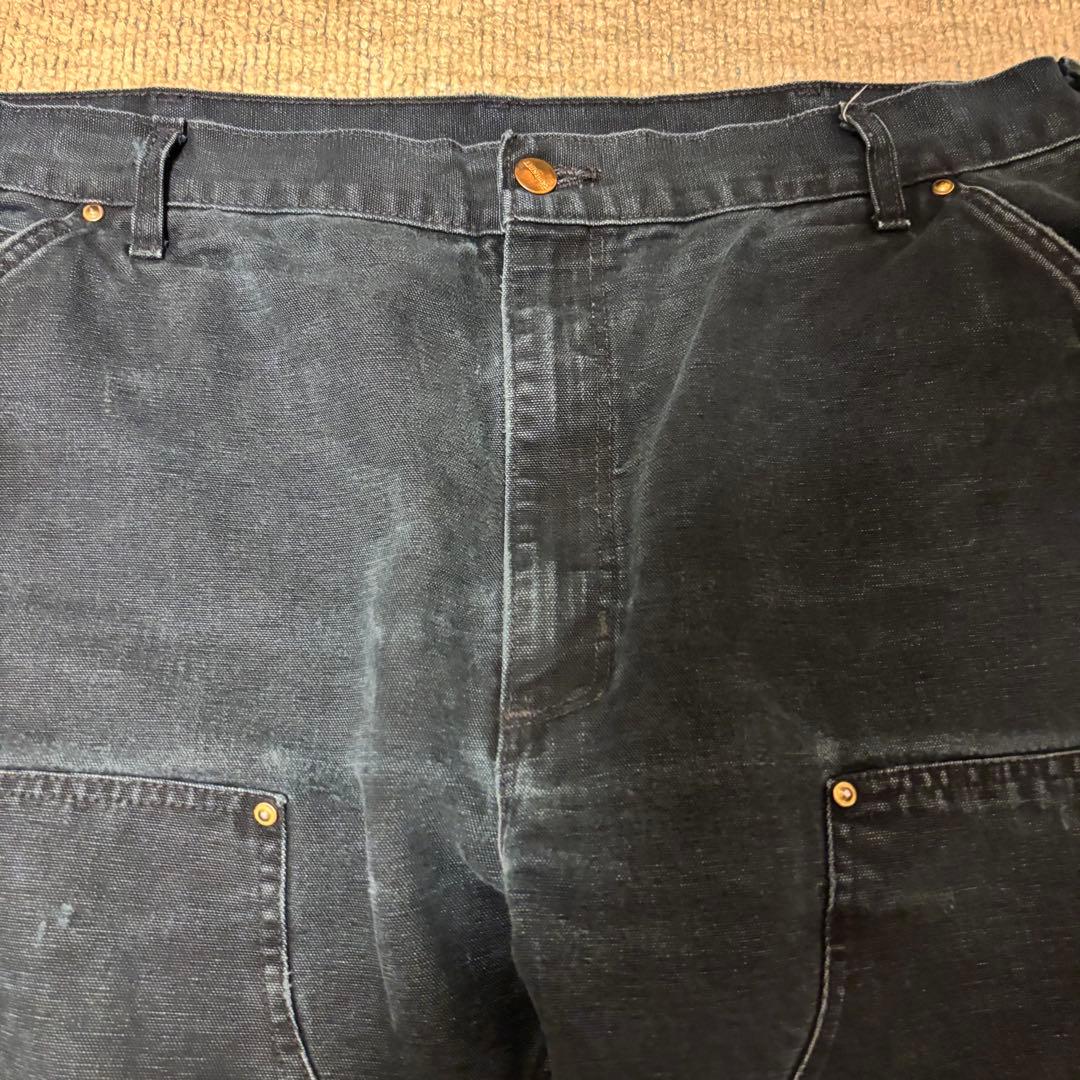 Carhartt USA製 ダブルニー ブラック 40×30 BLK フェード