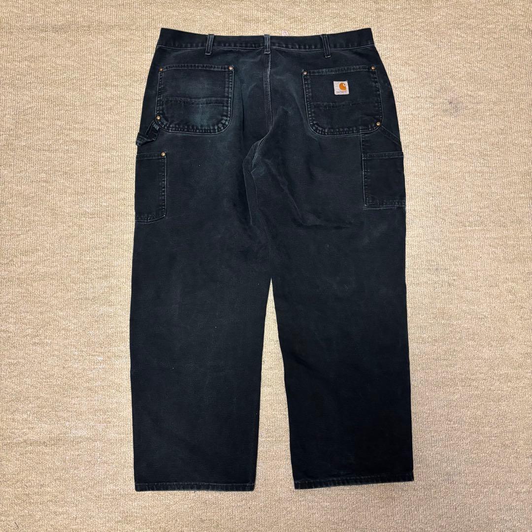 Carhartt USA製 ダブルニー ブラック 40×30 BLK フェード