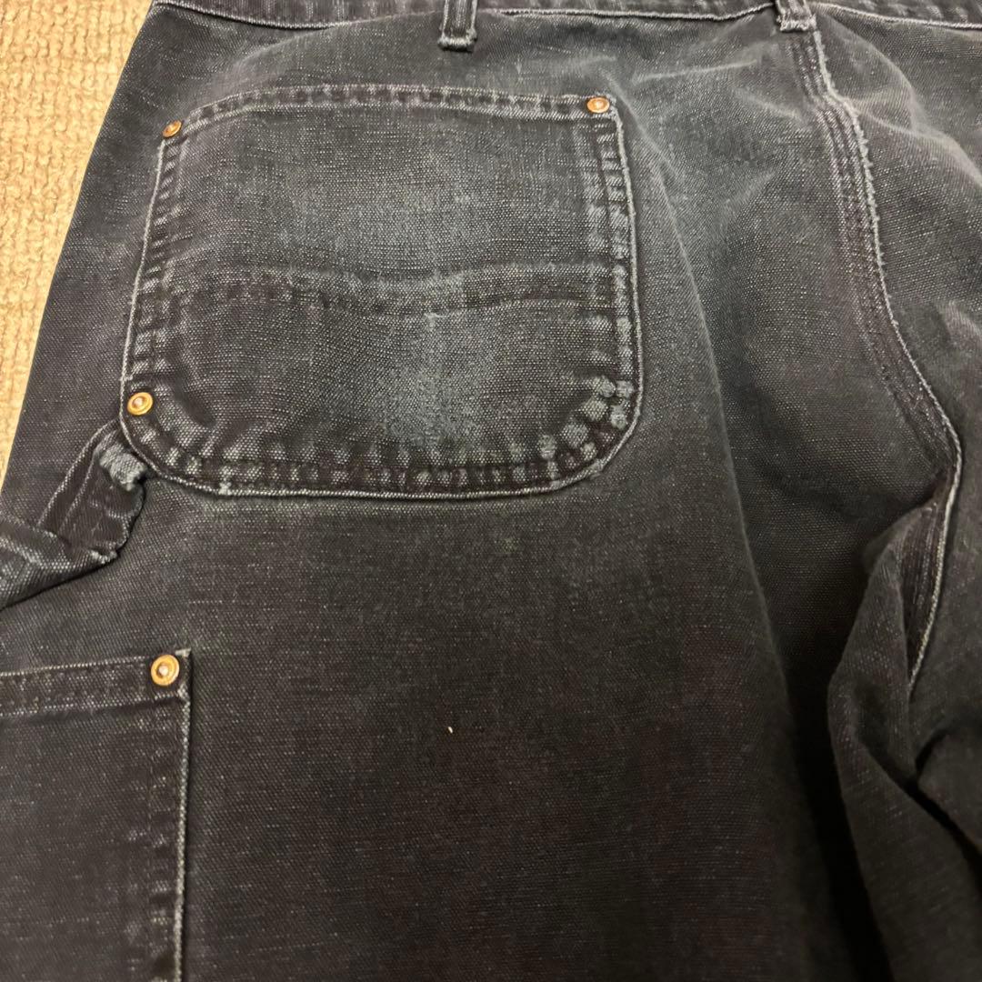 Carhartt USA製 ダブルニー ブラック 40×30 BLK フェード