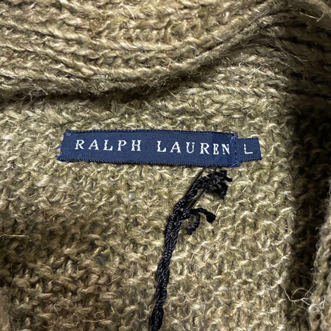 RALPHLAUREN 未使用タグ付 ハンドキント リネン ベスト カーディガン