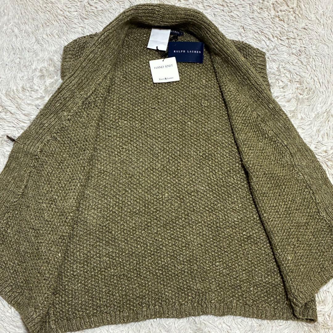 RALPHLAUREN 未使用タグ付 ハンドキント リネン ベスト カーディガン