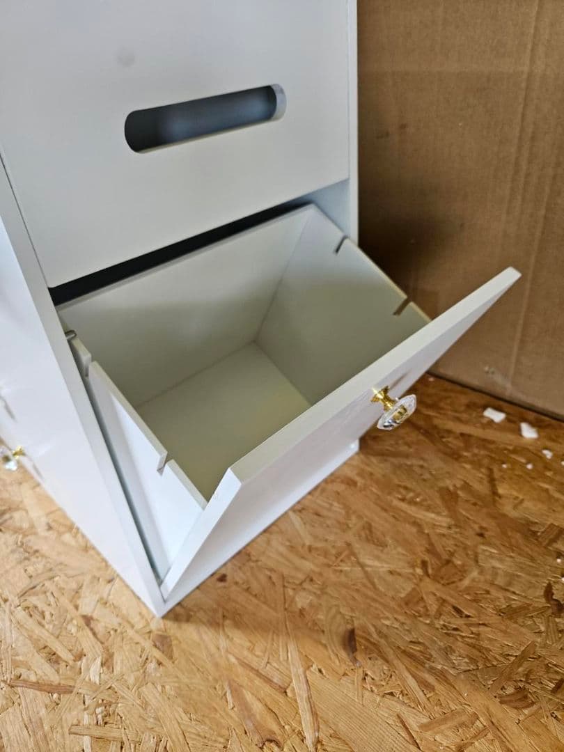③キズ小　コスメワゴン　WH色