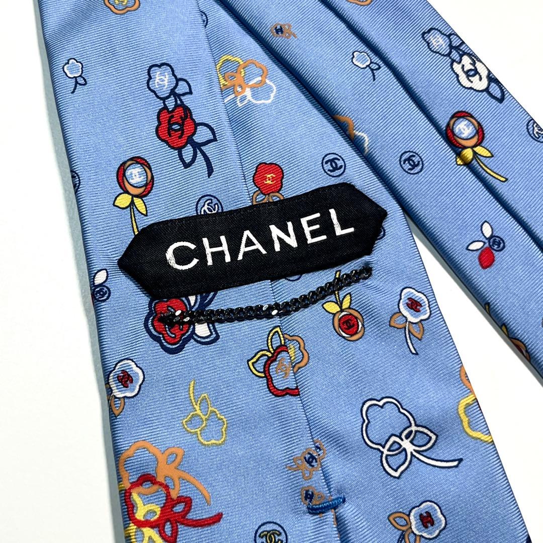 希少✨良品✨ CHANEL シャネル　ネクタイ　ココマーク　花柄　名作