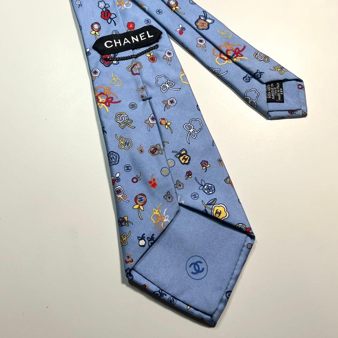 希少✨良品✨ CHANEL シャネル　ネクタイ　ココマーク　花柄　名作
