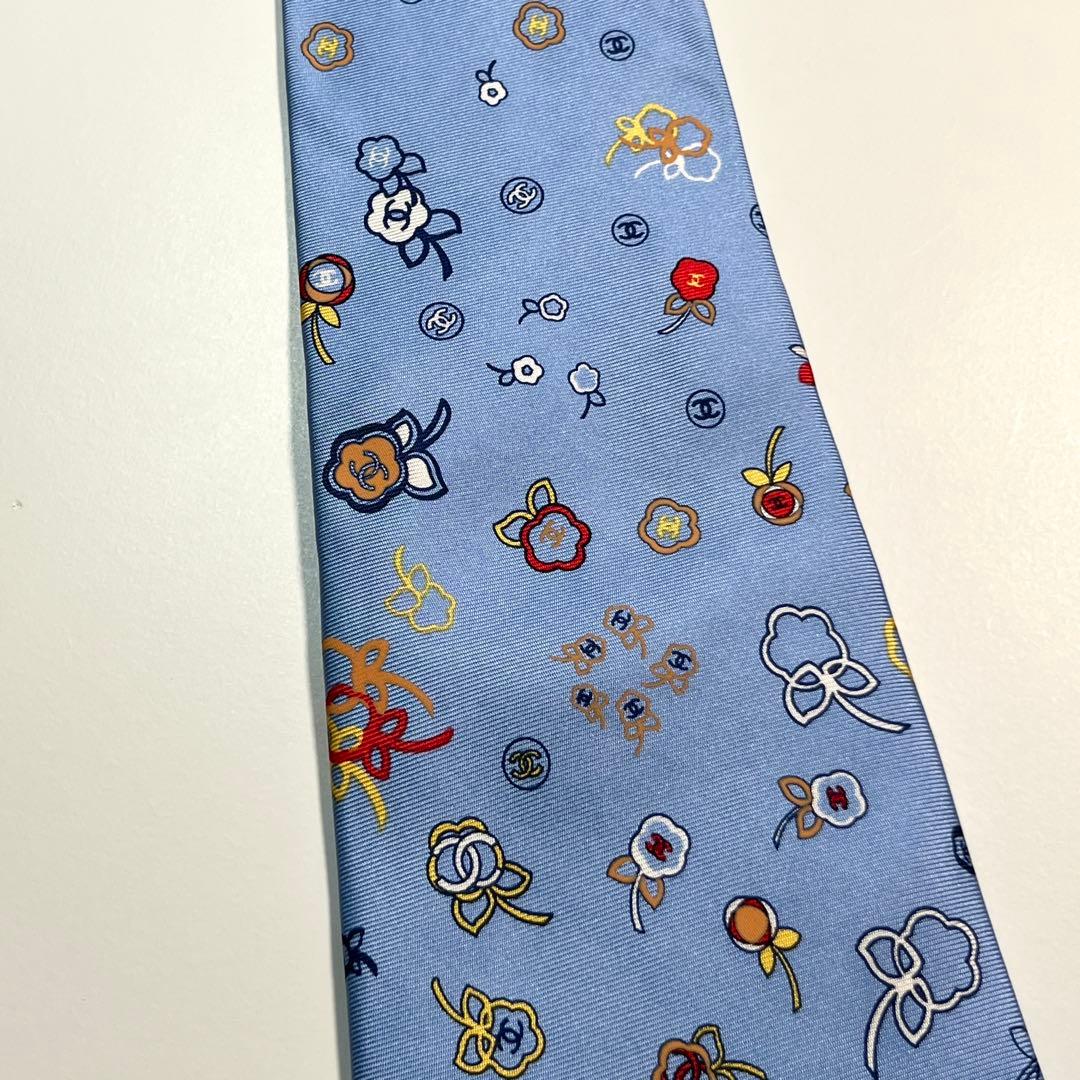 希少✨良品✨ CHANEL シャネル　ネクタイ　ココマーク　花柄　名作
