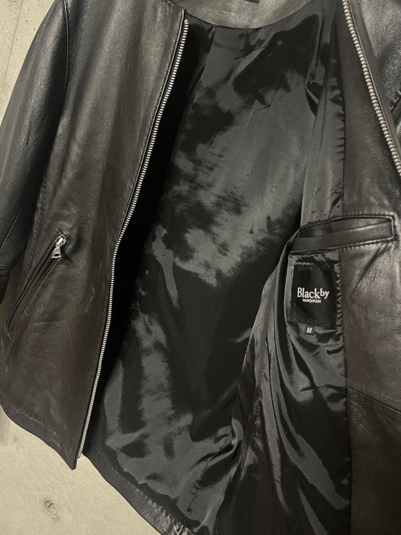 Black by VANQUISH シングルライダースジャケット M