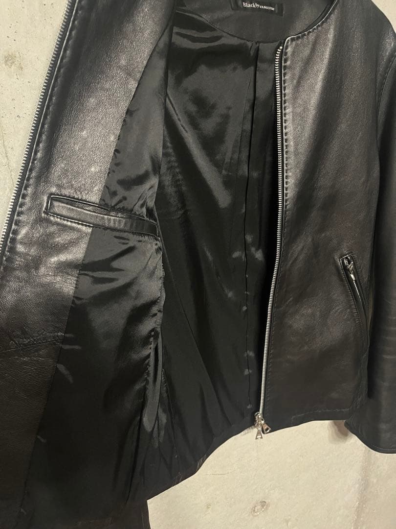 Black by VANQUISH シングルライダースジャケット M