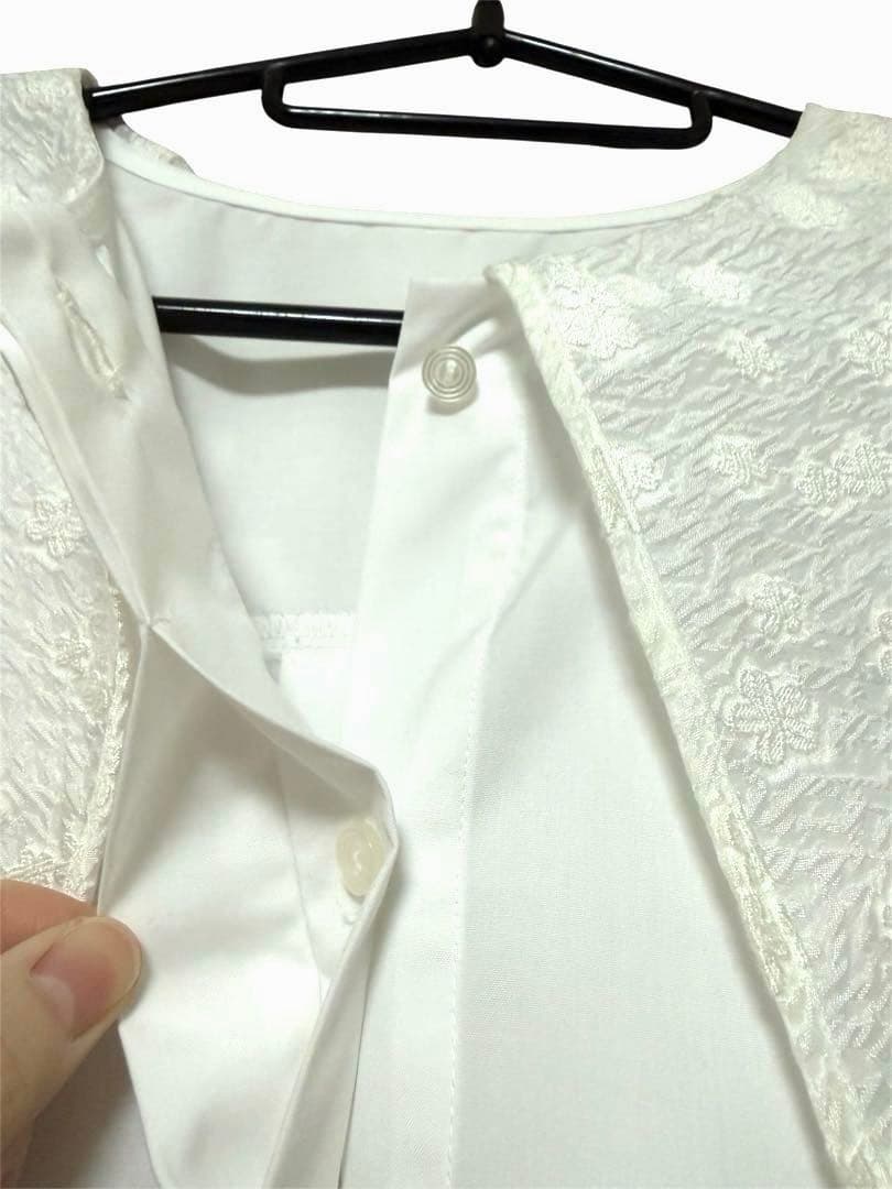 ビック襟　エムemm big collar blouse em