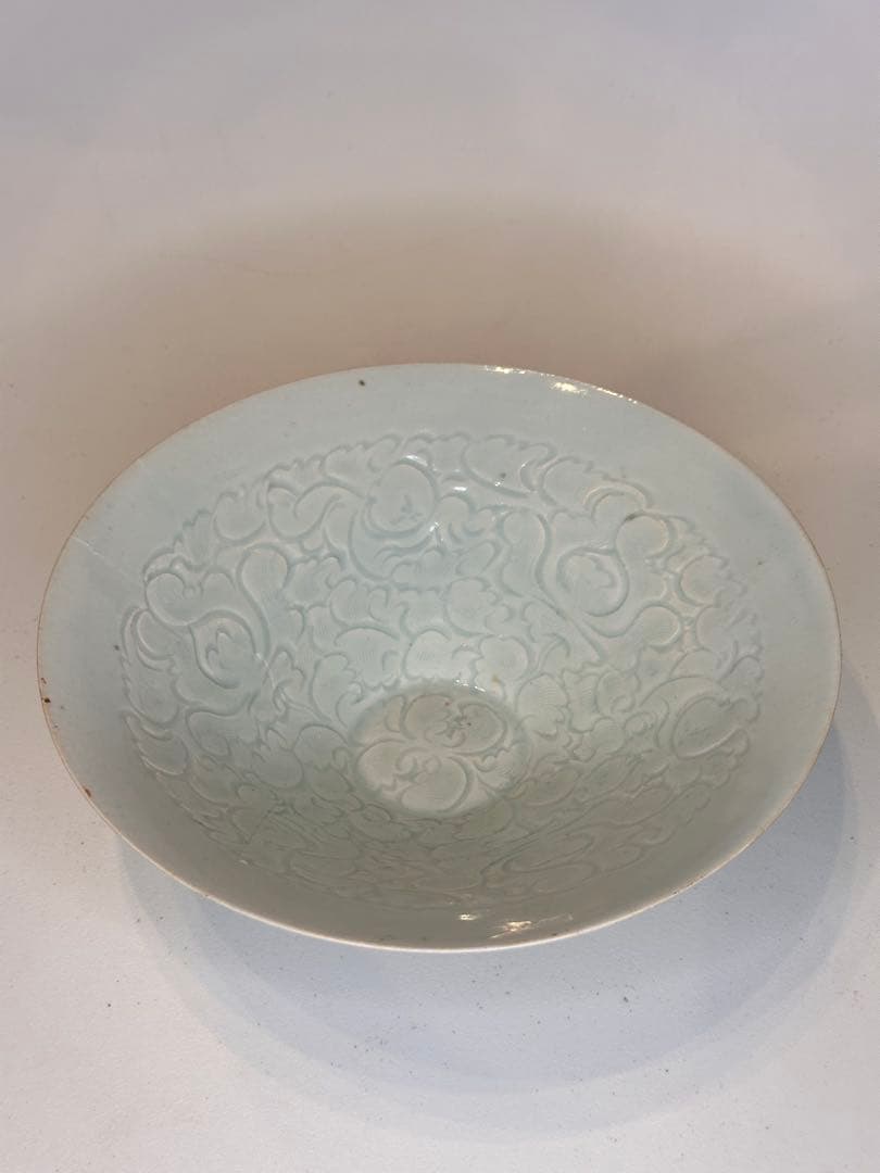 中国 宋代 湖田窯 青白磁 碗 傷あり 骨董品 コレクション