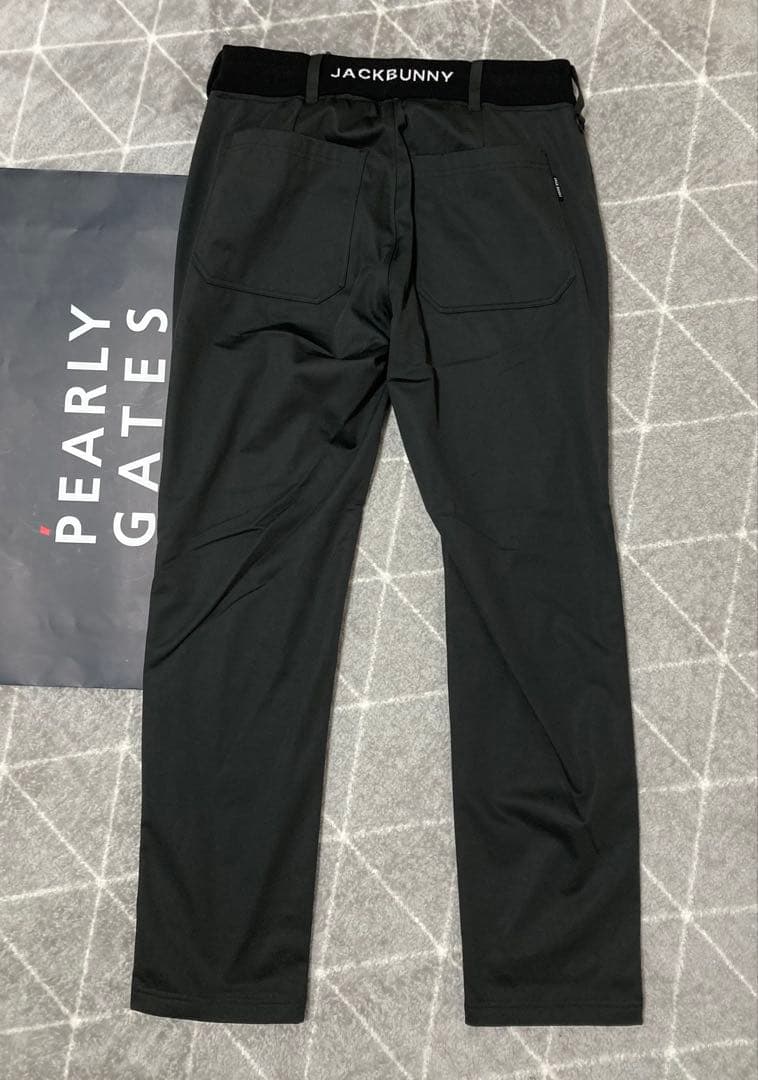 新品 パーリーゲイツ ジャックバニー エアシャット裏フリース防風パンツ(5)L黒