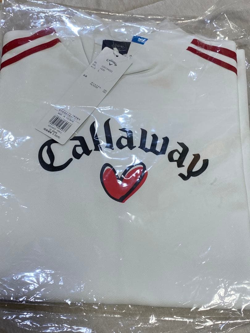 【ホワイトL】 Callaway キャロウェイ レディース 半袖 シャツ