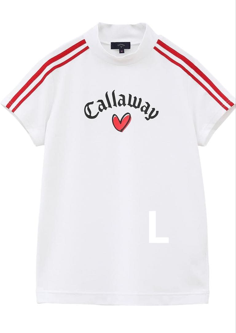 【ホワイトL】 Callaway キャロウェイ レディース 半袖 シャツ