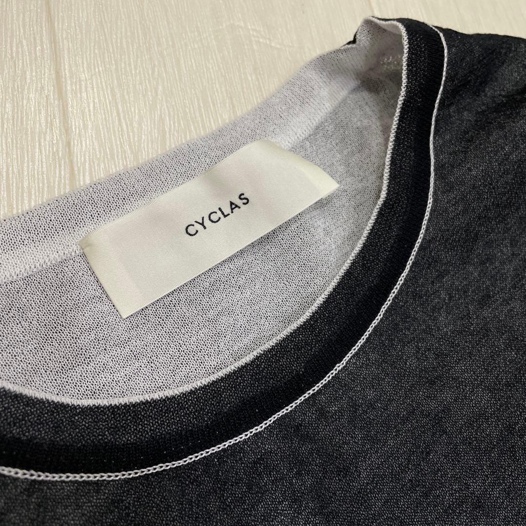 ⭐︎値下げ⭐︎CYCLAS シクラス ノースリーブ レイヤード ニット 34 黒