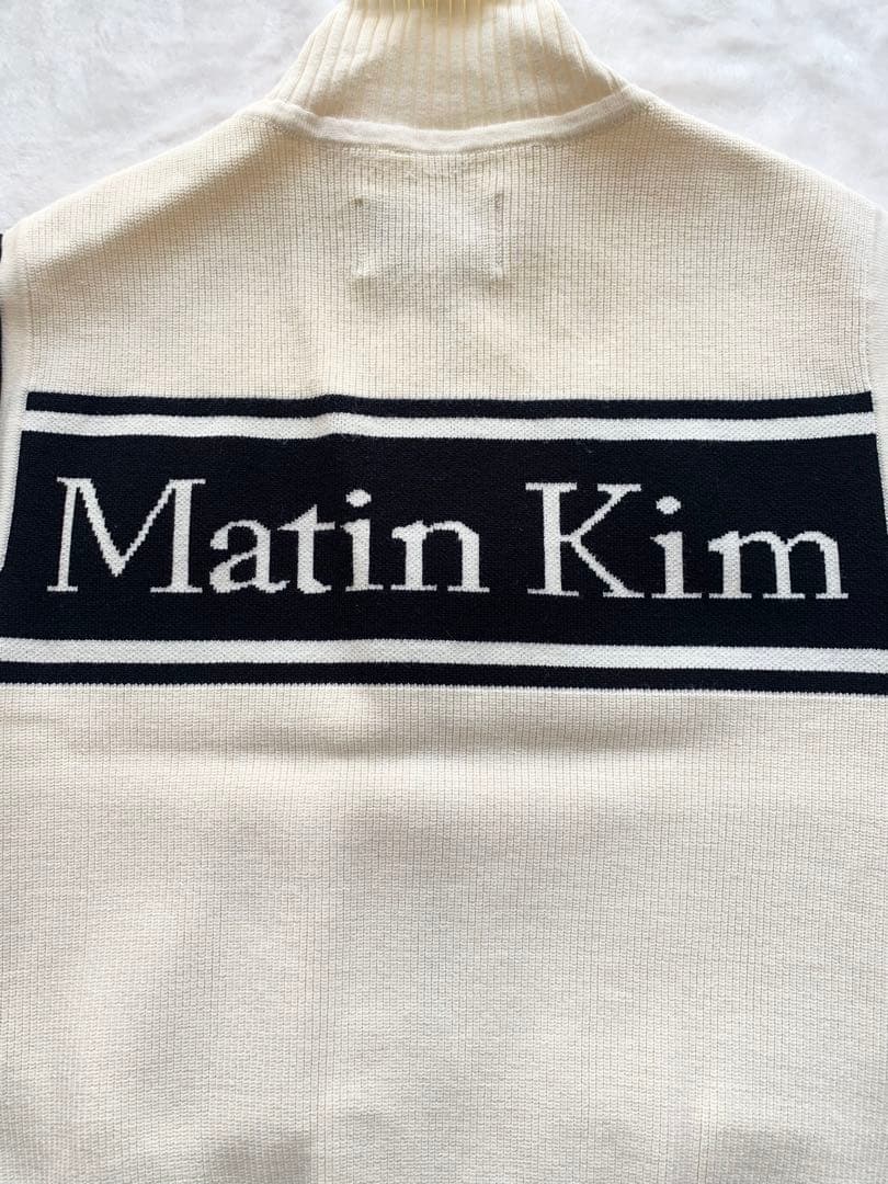 Matin Kim ニットベスト タートルネック　ホワイト　Mサイズ