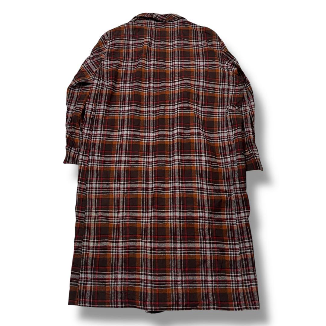 フォロー割専用USA製 PENDLETON チェック柄 ガウン ノーカラーコート