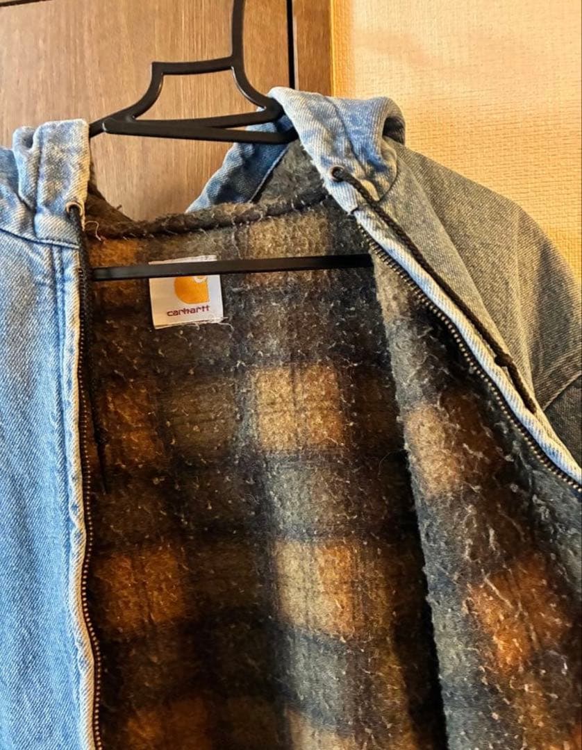 は*ら様 Carhartt アクティブジャケット フード付きデニムジャケット