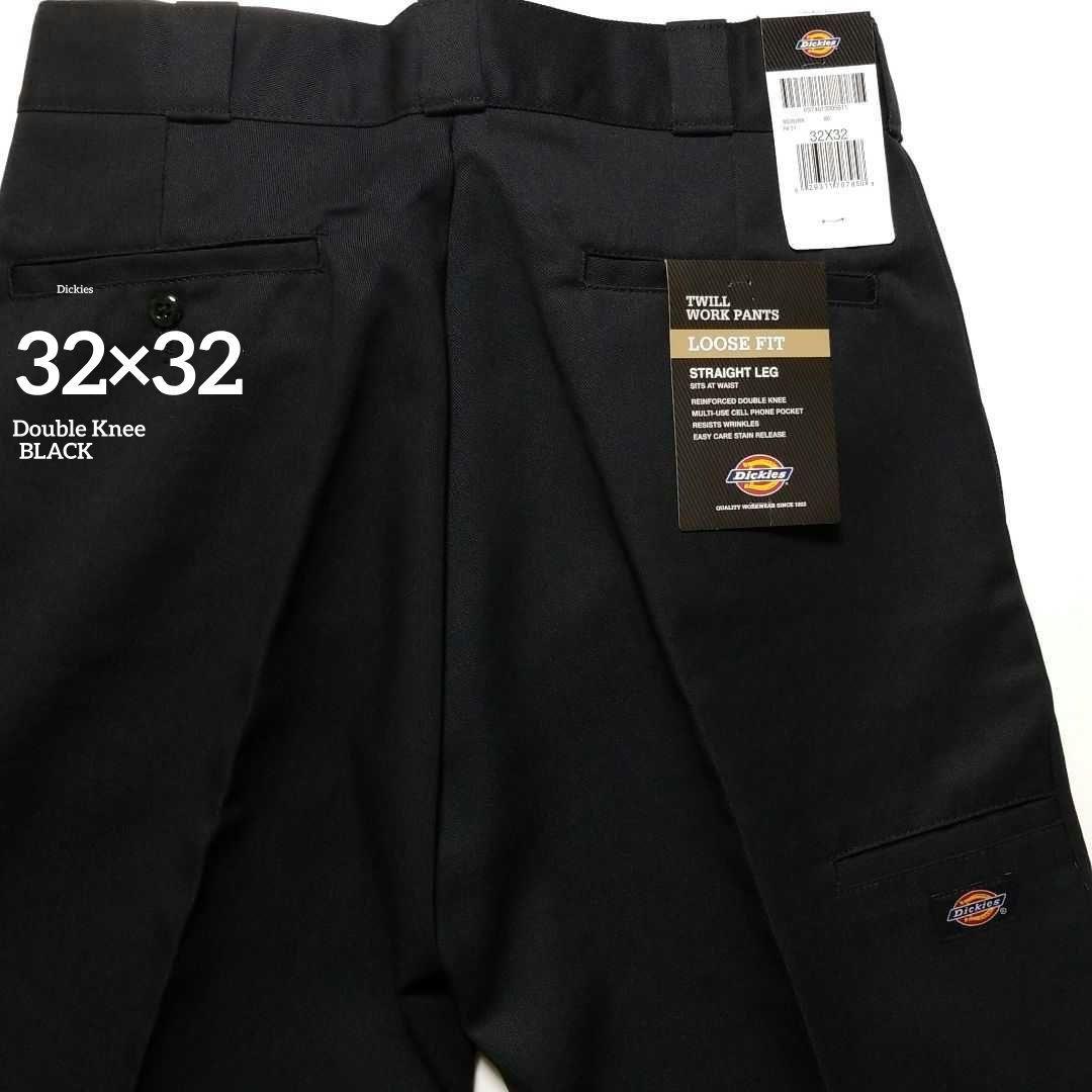 32×32【新品未使用】Dickies　ダブルニー　85283 　・BLACK・