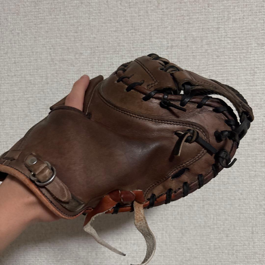 プロステイタス 硬式 キャッチャーミット 破れ無し 手入れ部名前刺繍あり
