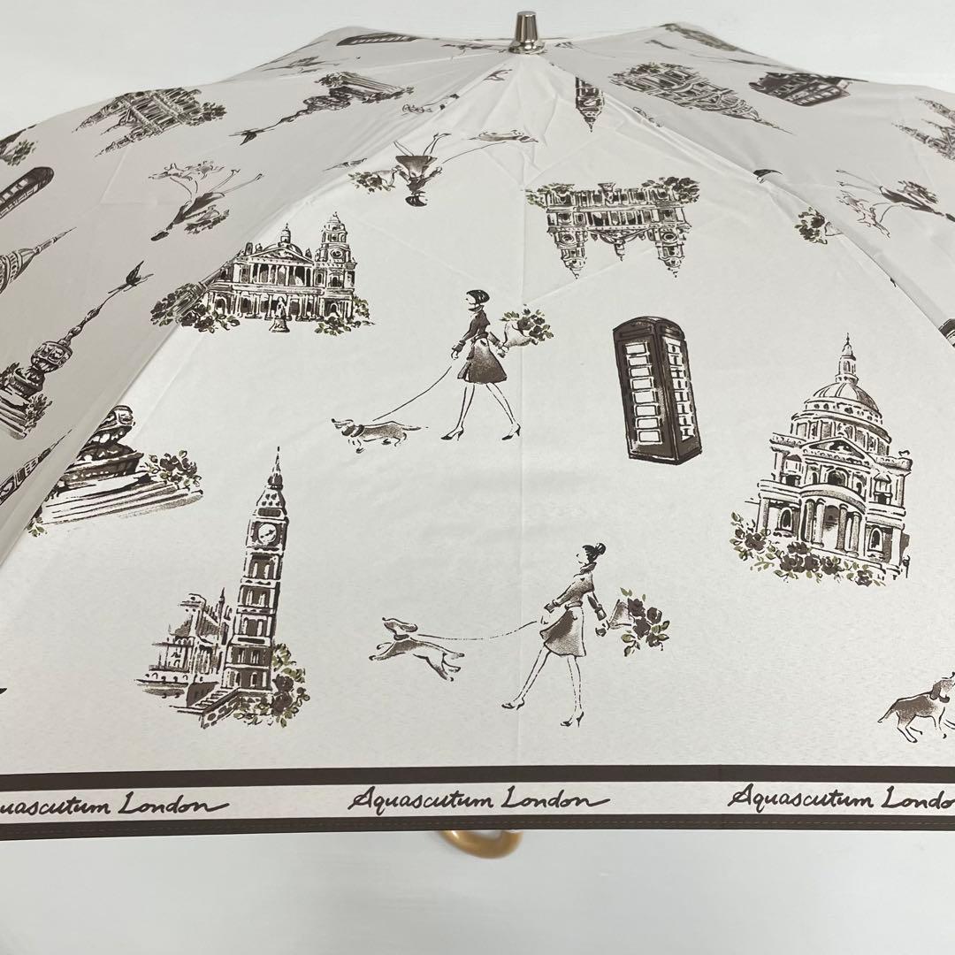 新品52845アクアスキュータムサマーシールド1級遮光晴雨兼用折りたたみ日傘雨傘